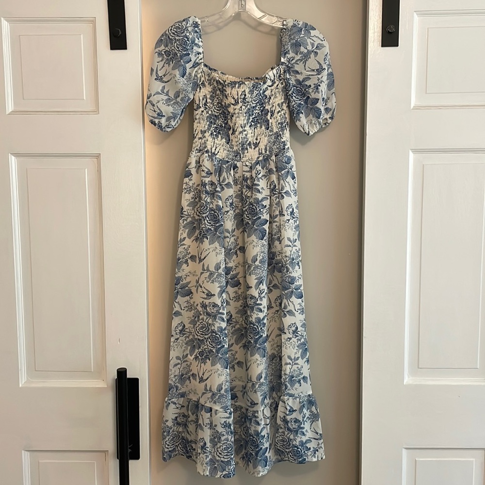 Puff sleeve floral dress